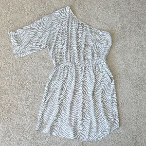 Tiger Stripe One Shoulder Dress